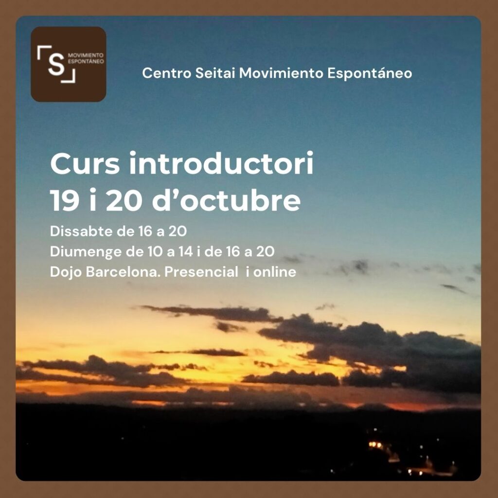 Curs introductori Seitai de 19 i 20 d'octubre 2024 a Centre Seitai Moviment Espontani